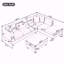 Canapé modulaire de 105 po avec repose-pieds avec rangement, canapé en L avec 2 coussins et porte-gobelets, canapé modulaire avec méridienne réversible pour le salon-1679939063