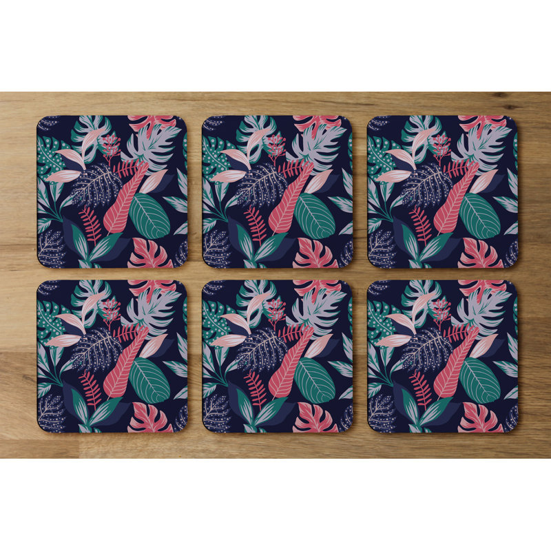 Square 6 Piece Coaster Set