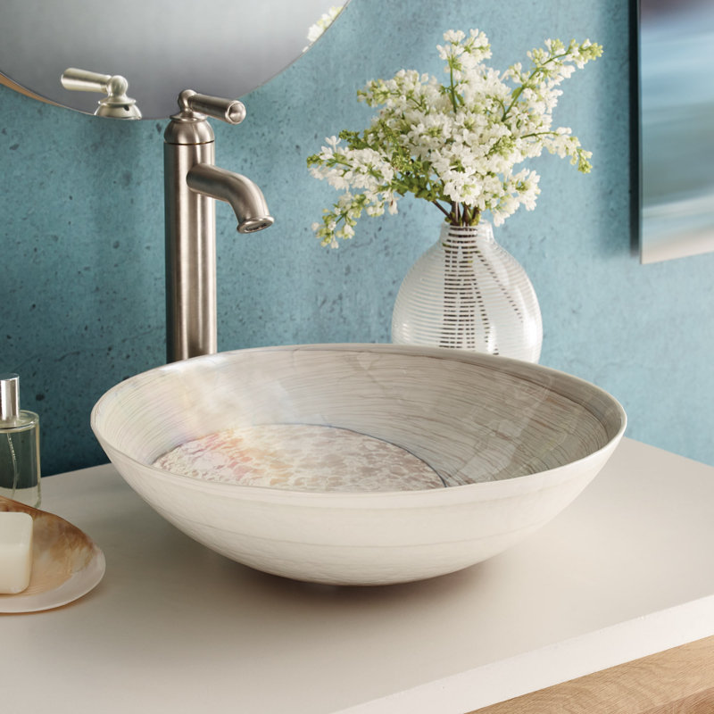 Murano Glass Circular Vessel Bathroom Sink