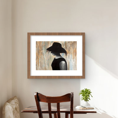 «Audrey Hepburn Big Hat», art mural encadré