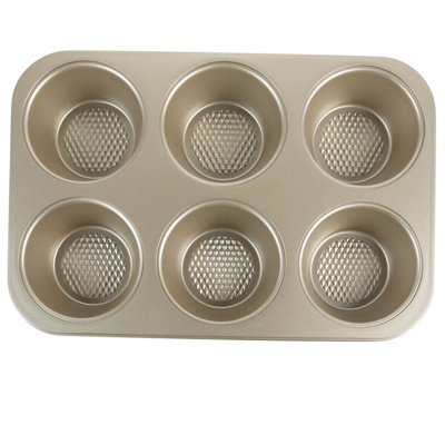 Kitchen Details 6 Cup Non-Stick Steel Muffin Pan with Lid