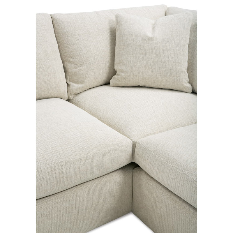 Dorian 2-Piece Sectional, Tan Polyester, Left Hand Facing