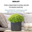 Black Concrete Effect Square Planter, Frostproof Outdoor Plant Pot, Garden Planter Box with Drainage Holes-93635365