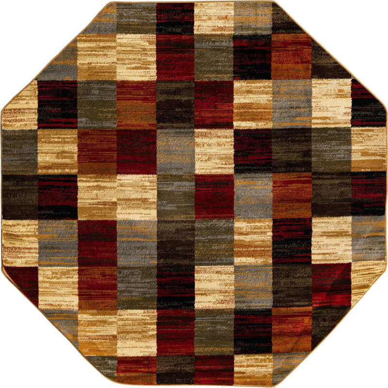 Geometric Indoor Rug, Octagon 7' x 7'