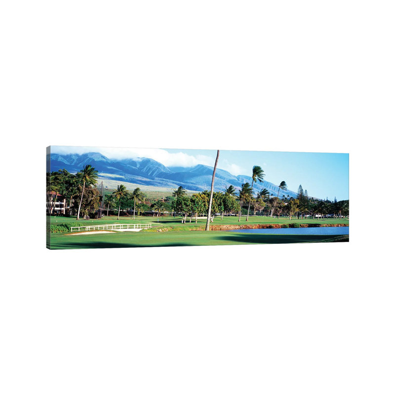 Kanapali Golf Course Maui HI - Wrapped Canvas Panoramic Print, 30.48 cm H x 91.44 cm W x 1.91 cm D