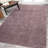 Haze Solid Low-Pile Light Purple Rug-1068582928
