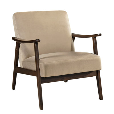 Meuble-lavabo moderne en velours brun Mid-Century, fabrication en bois au fini noyer foncé, coussins en mousse pour fauteuil berçant de maquillage, une expérience apaisante et relaxante