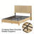 Wood Bed Frame with Headboard, Platform Bed with Metal Slats Support and Weight Capacity 1000 lbs, No Box Spring Needed, Oak, Queen-206460907