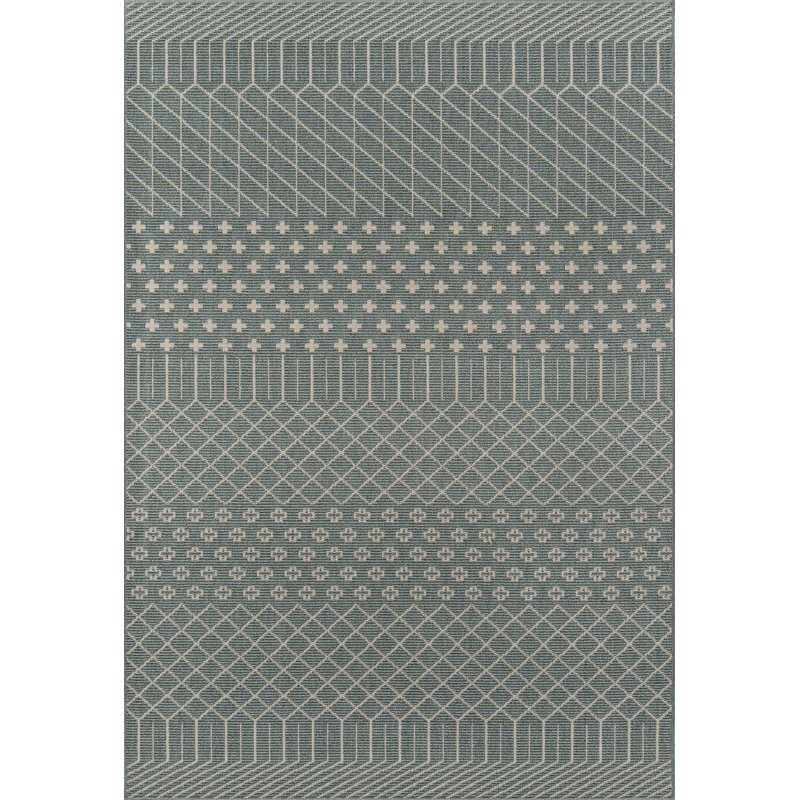 Alumbaugh Geometric Indoor / Outdoor Rug, Rectangle 8'6" x 13'