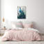 Paon bleu et art mural sur toile sans cadre 12 "x 18"