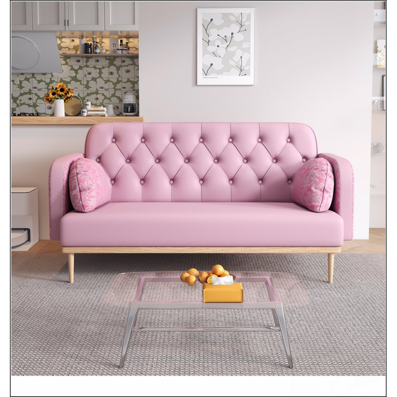 Canapé-causeuse avec motif tulipe en polyuréthane moderne - rembourré 2 places - tulipe 2 - coussins à motif