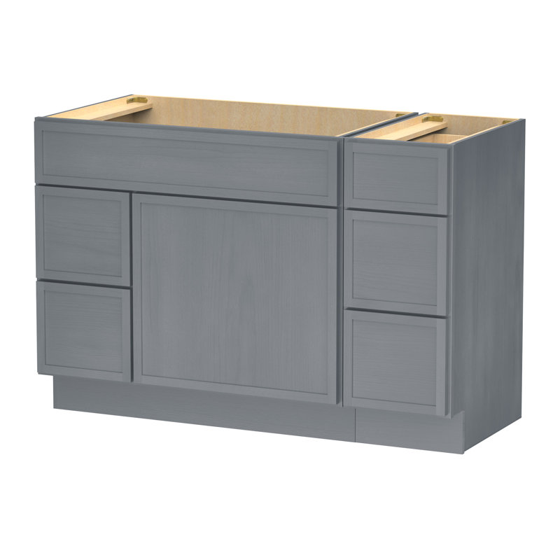Base de meuble-lavabo simple 48 po seulement, Argent argent