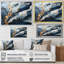 Blue and Gold Marble river II - Abstrait marbré, impressions sur toile-174663762-174663765