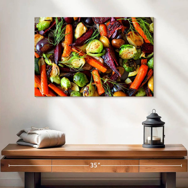 Légumes rôtis d'automne, H 16 po x l 24 po