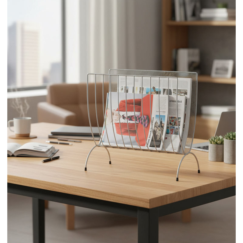 Metal Free Standing Magazine Rack