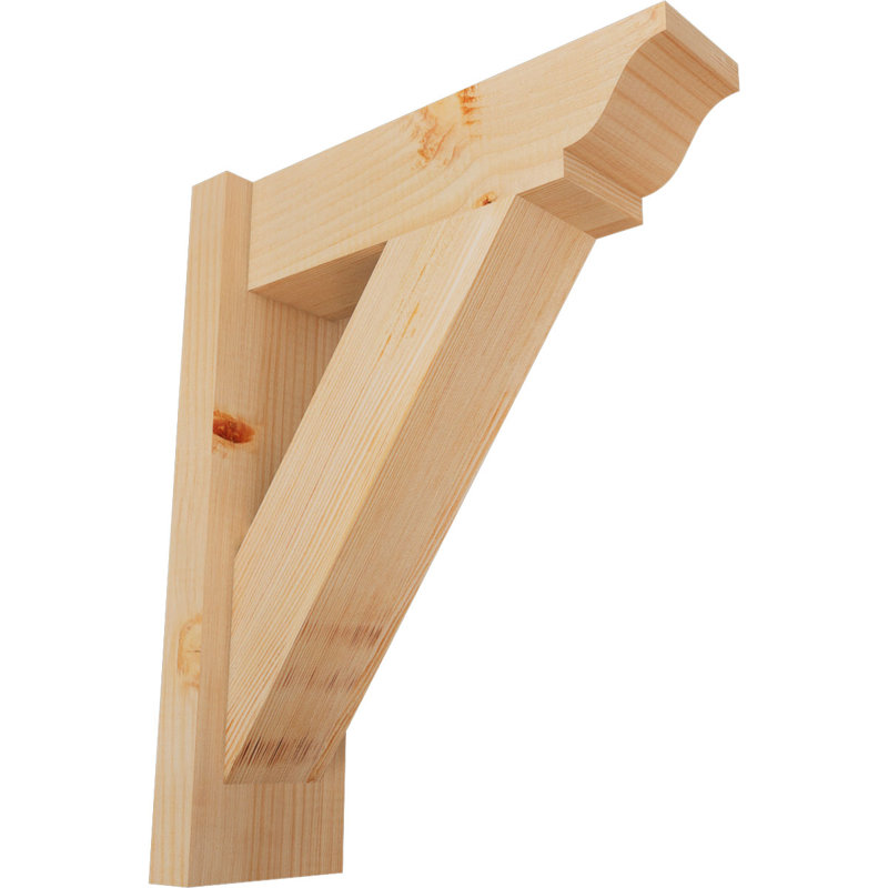 Persienne traditionnelle en bois rustique, Sapin Douglas de 5 1/2 po (lisse), P 16 po x H 20 po