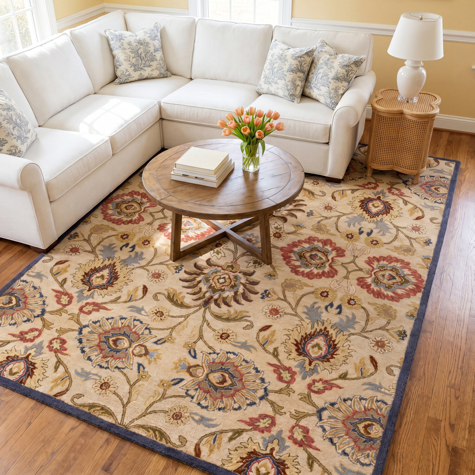 Arden Hand Tufted Wool Rug, Round 8'