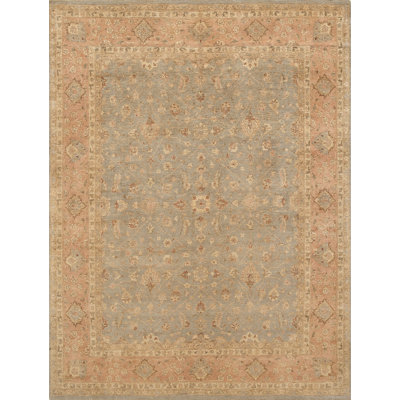 Wool Oriental Area Rug in Beige/Gray/Red