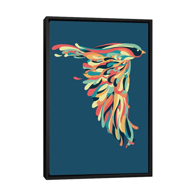 Art sur toile Down Down, Toile avec cadre noir, Non mat, H 60 po x l 40 po x P 1,5 po