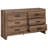 Rustic Brown 6 Drawers Double Dresser-595029733