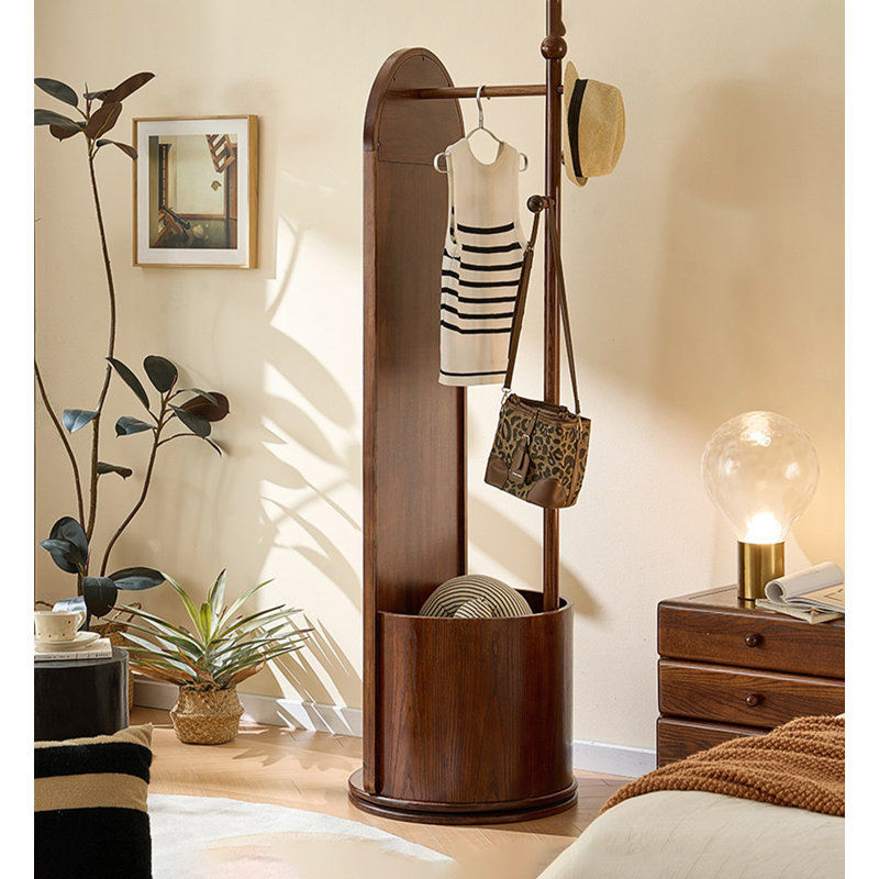 Miroir pivotant moderne en bois de frêne