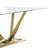 Glass Top Metal Base Dining Table