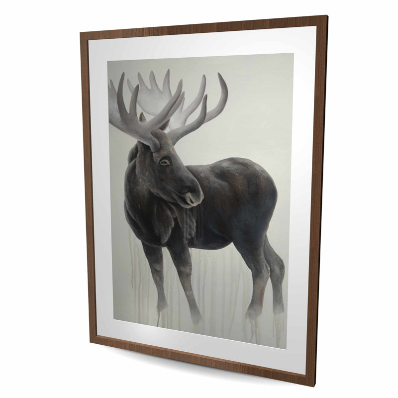 Impression orangée Bull Bull - ornement scandinave brun mat | Décoration