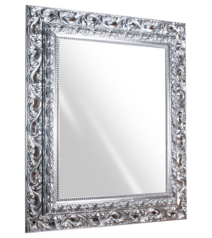 Dunnygarran Wood Flat Wall Mirror, Silver