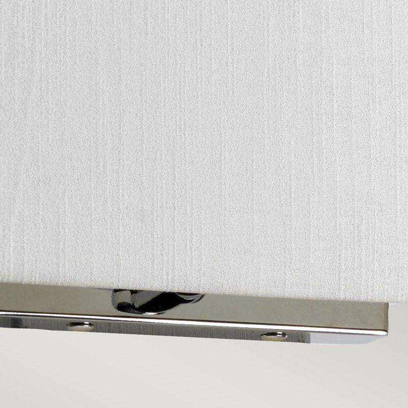 Zanders Chrome Flush Mounted Sconce, 23cm H x 37.5cm W x 12.8cm D, Polished Chrome