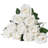 120 Pcs White Roses Artificial Flowers Realistic Bouquet for Xmas Home Decor