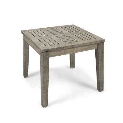 Hampton Outdoor Acacia Wood Side Table, 20 "W X 20 "D X 15.75 "H,