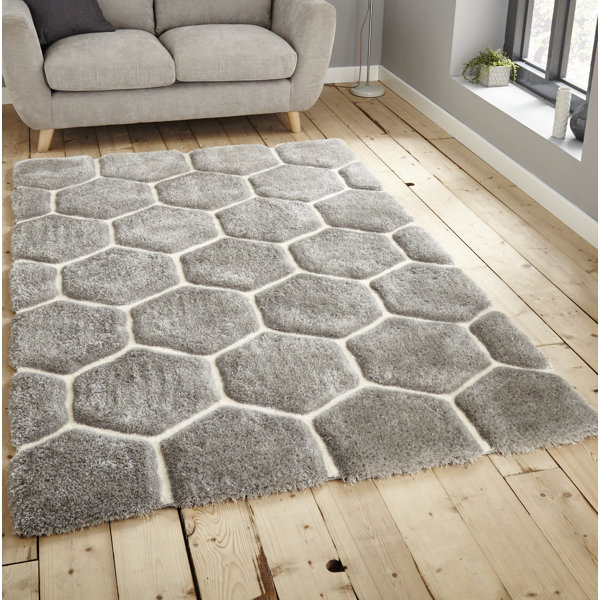 Wade Logan Noble House area rug Hand Tufted Rectangle Grey & Reviews ...