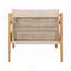 Fauteuil de patio extérieur en bois d'acacia