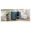 Meuble-lavabo 24 po bleu gris avec lavabo en céramique et armoire en bois massif