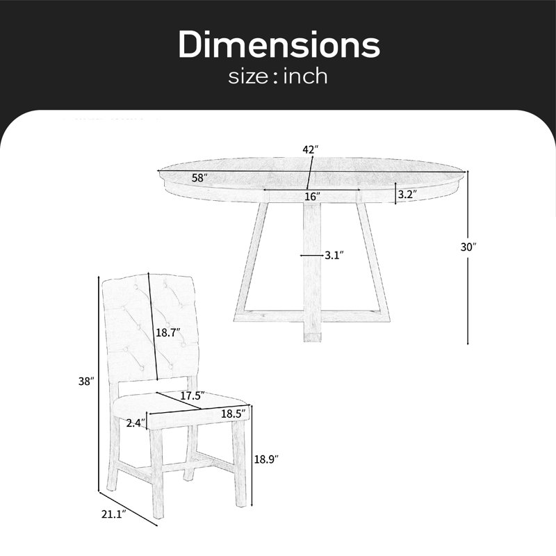 4 - Person Extendable Trestle Dining Set, Natural