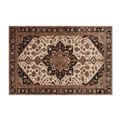 Tapis d'intérieur et d'extérieur brun Persian