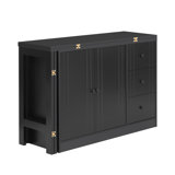 Kitchen Island with Extendable Dining Table,Converts Into a Dining Table and Adjustable Pull-Out Top