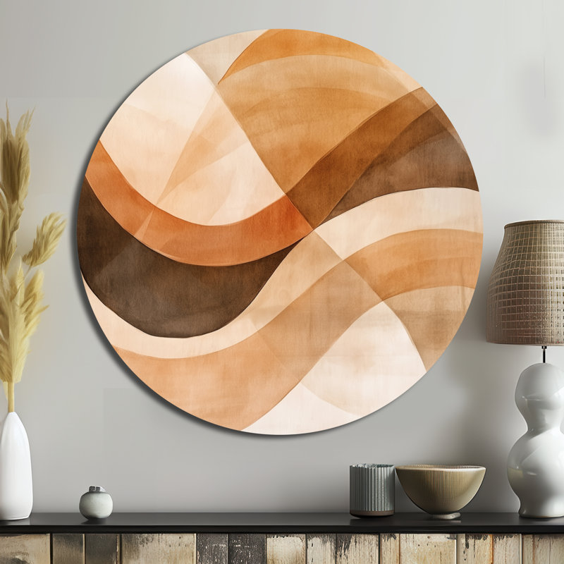 Earth Earth Arc Composition - Formes abstraites rondes en métal, L 16 po x H 16 po