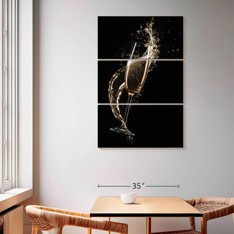Yarlin Splashing Champagne, 65" H x 42" W
