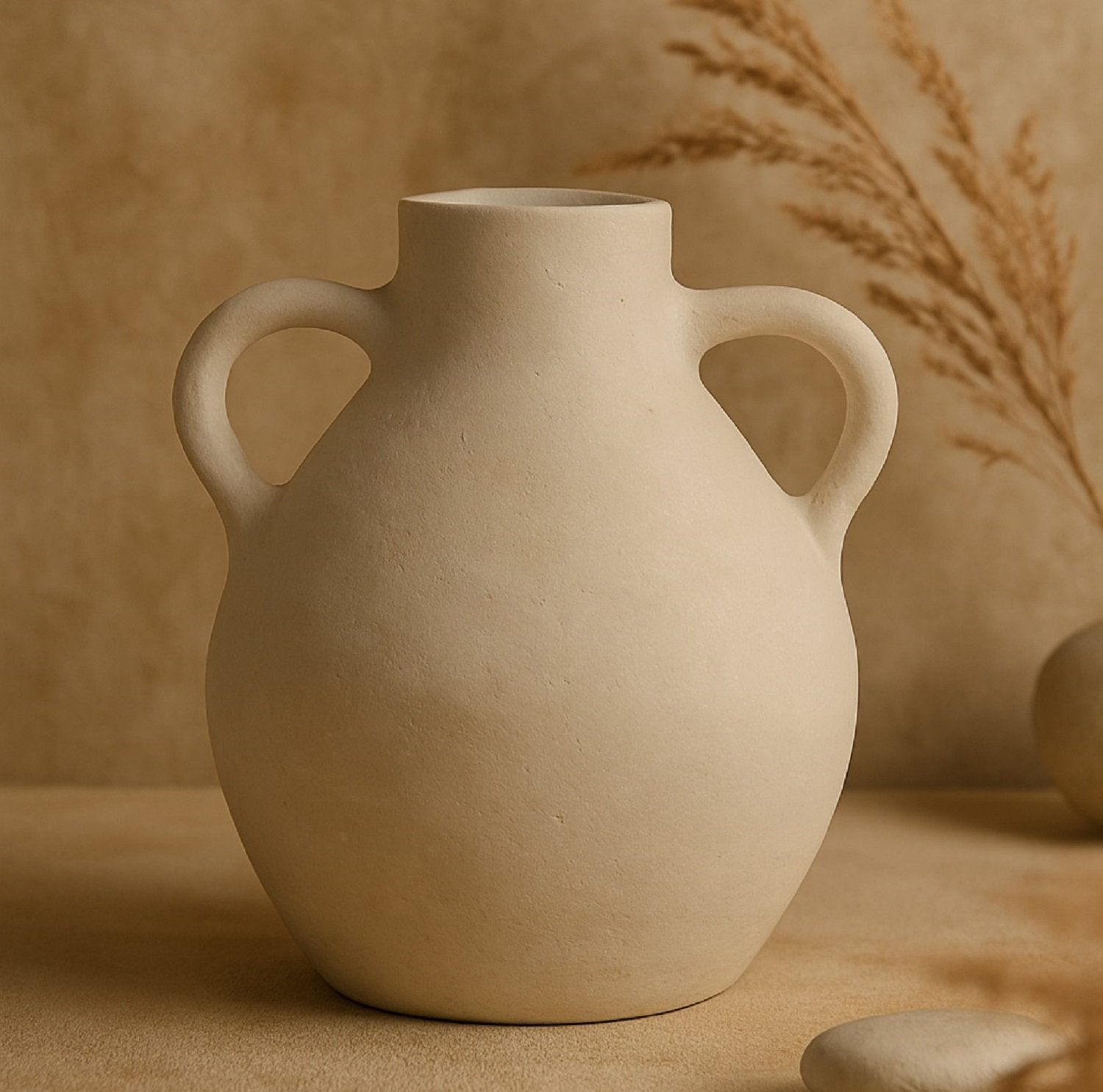 Perth Terracotta Table Vase, White