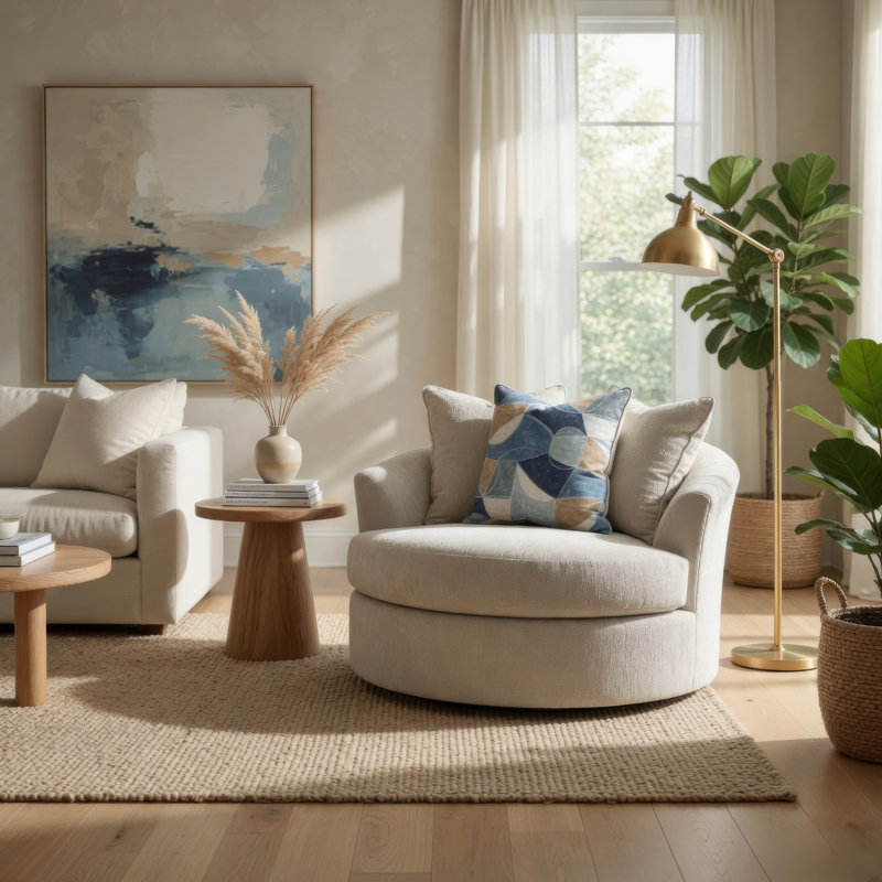 Chaise d'appoint Maxo, Mélange de polyester ivoire