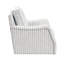 Fauteuil pivotant rembourré en tissu blanc cassé blanc cassé Elegance Comfort