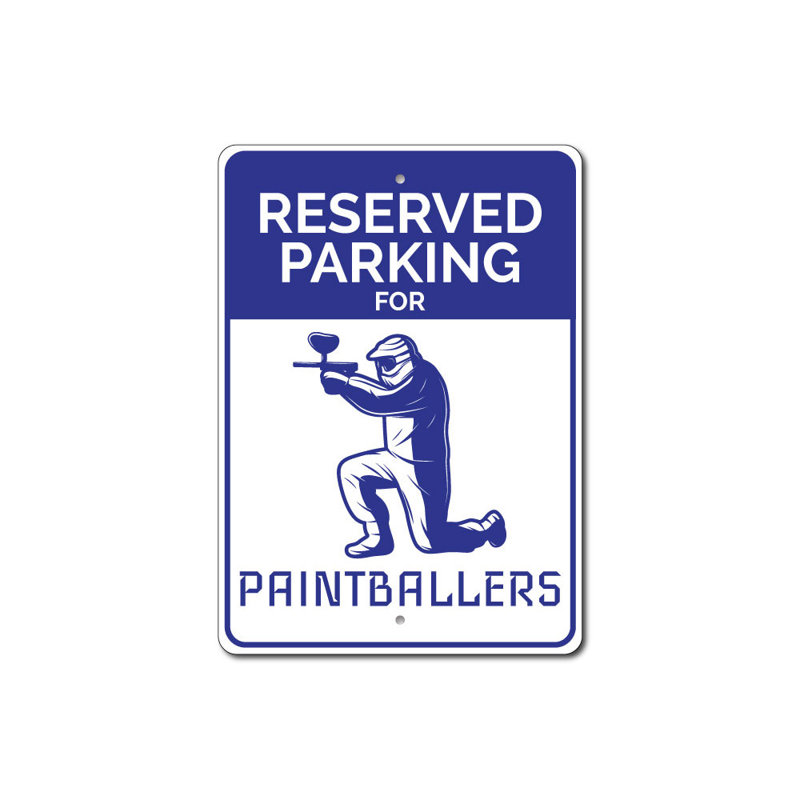 Panneau en aluminium Paintballer, H 14 po x l 10 po x P 0,04 po