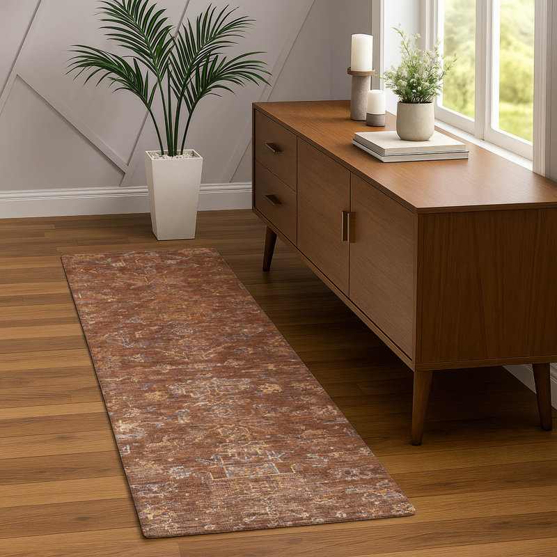 Machine Washable Indoor/Outdoor Hashlamoun ACN2322 Global Rug, Runner 2'3" x 7'6"