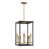 Everly Quinn Deolinda Coal And Soft Brass Pendant Light