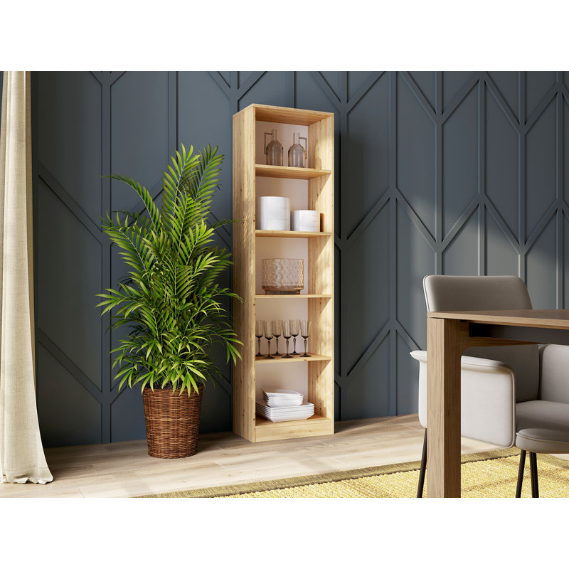 Paridhi Solid Wood Bookcase, (5 Shelves) 71.5"H x 19.69"W x 11.81"D