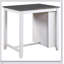 Ensemble 3 pièces à hauteur de comptoir avec étalage, ports USB et chaises rembourrées en tissu de style transitionnel blanc et gris-1464541778-1464541780