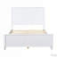 Lit plateforme classique en bois blanc avec panneaux rainurés-1670742323