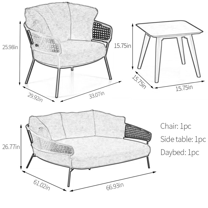 Canapé de patio extérieur