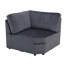 Ensemble de salon modulaire en microfibre gris foncé 8 pièces